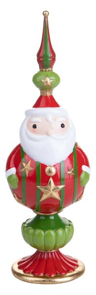 Statuina Babbo Natale con Puntale 33,5 cm in Resina