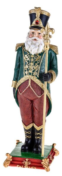 Statuina Babbo Natale con Bastone 33 cm in Resina