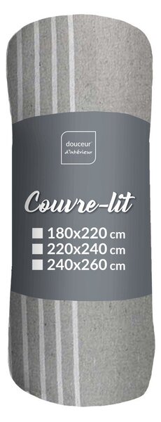 Copriletto grigio 220x240 cm Adele – douceur d'intérieur