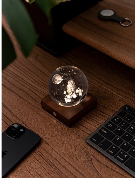 Decorazione luminosa con ricarica USB portatile ø 8 cm Amber – Gingko