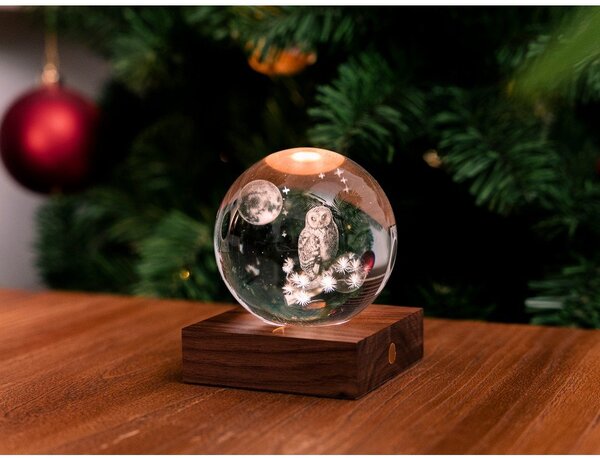 Decorazione luminosa con ricarica USB portatile ø 8 cm Amber – Gingko