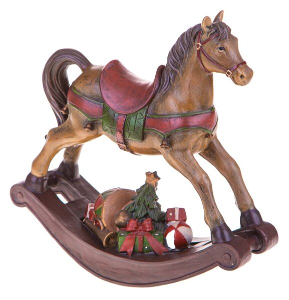 Statuina Cavallo a Dondolo 32,5 cm in Resina