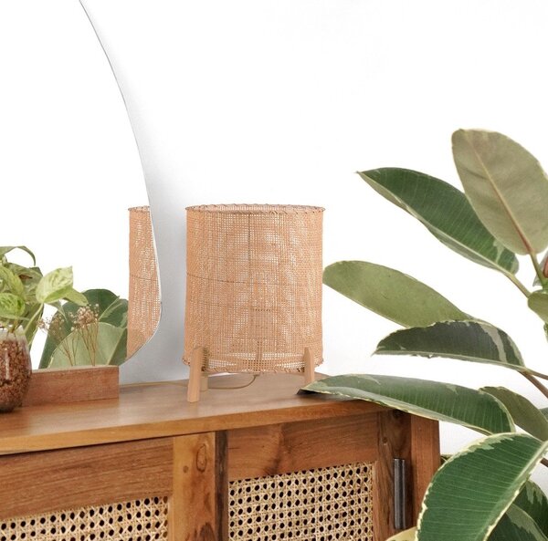 Lampada da tavolo in rattan, altezza 35 cm Wala - SULION