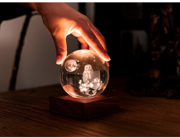 Decorazione luminosa con ricarica USB portatile ø 8 cm Amber – Gingko