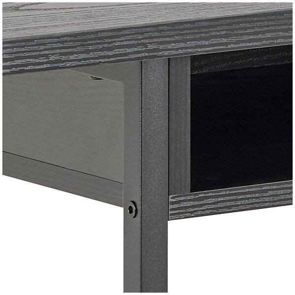 Tavolo consolle nero con effetto frassino 40x140 cm Darlington – Actona