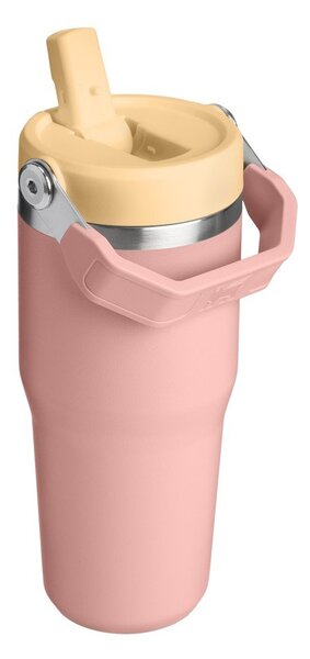 Borraccia termica color pesca in acciaio inox 410 ml IceFlow™ Flip Straw 2.0 Tumbler Peach Rose – Stanley