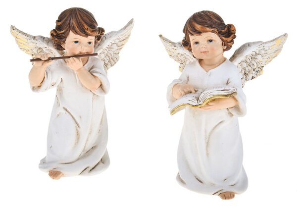 Set 4 Statuine Angeli 14 cm in Resina