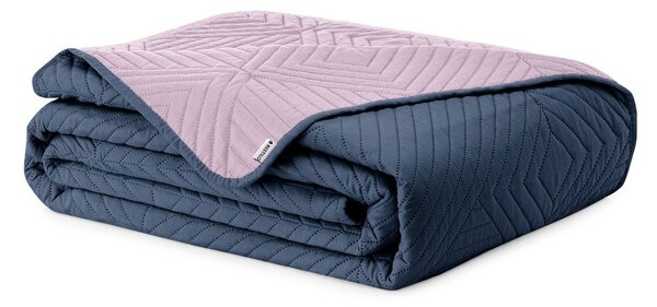 Copriletto rosa/grigio scuro in microfibra con rivestimento trapuntato 220x240 cm Softa – Restilo