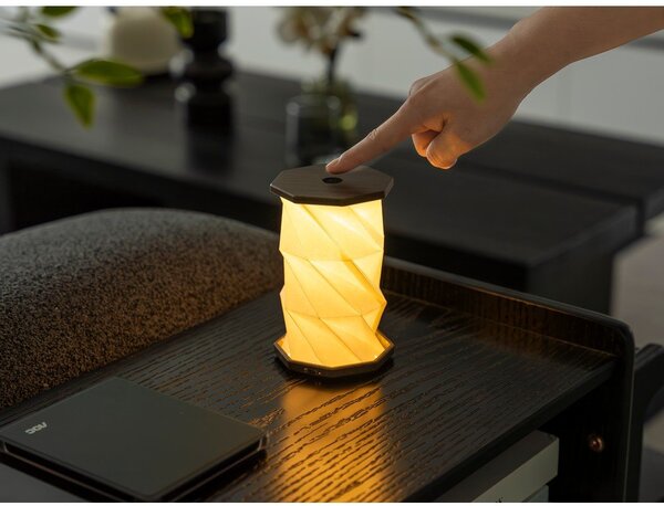 Decorazione luminosa bianca/grigia con ricarica USB portatile ø 8 cm Twist – Gingko
