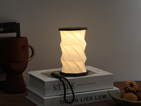 Decorazione luminosa bianca/grigia con ricarica USB portatile ø 8 cm Twist – Gingko
