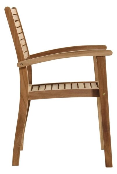 Sedia da esterno di colore naturale in legno massiccio Sunderland – Hartman