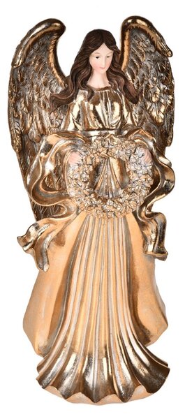 Statuina Angelo con Corona 35 cm in Resina