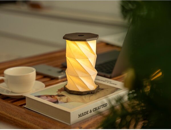 Decorazione luminosa bianca/grigia con ricarica USB portatile ø 8 cm Twist – Gingko