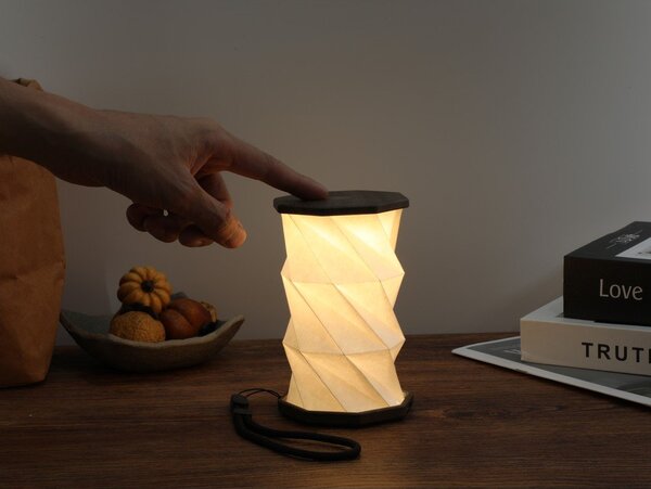 Decorazione luminosa bianca/grigia con ricarica USB portatile ø 8 cm Twist – Gingko