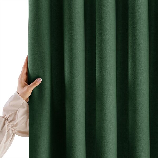 Tenda parzialmente oscurante verde scuro 200x250 cm Calisto – Filumi