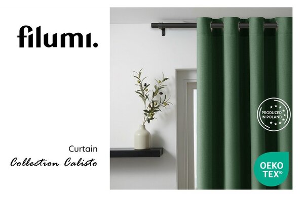 Tenda parzialmente oscurante verde scuro 200x250 cm Calisto – Filumi