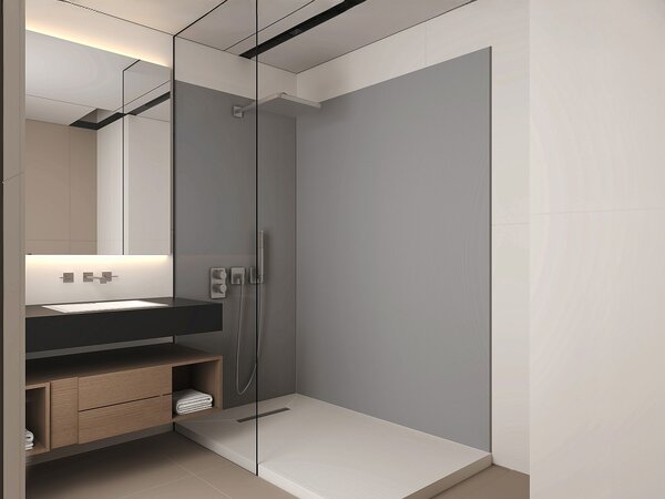 Pannello da parete per il bagno con profili inclusi L. 90 x L. 120 x H. 210 cm - Lotto di 2
