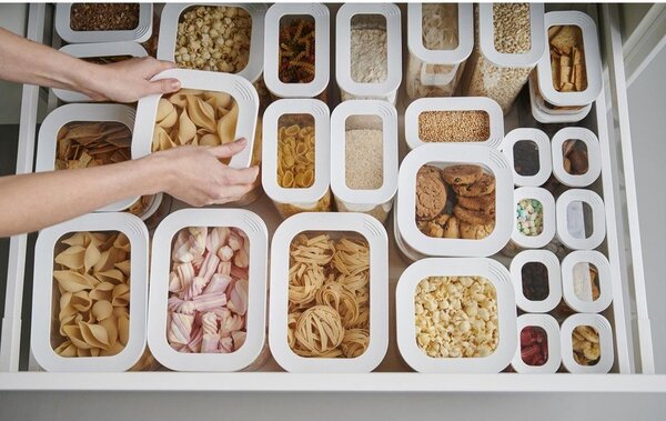 Set di contenitori per alimenti in plastica alimentari 9 pz Modula – Mepal