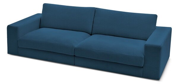 Divano blu scuro con rivestimento in velluto a coste 274 cm Leonard – Bobochic Paris