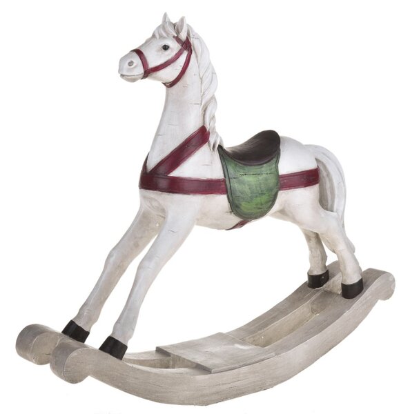 Statuina Cavallo a Dondolo 57 cm in Resina