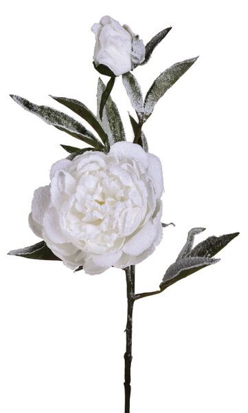 Set 4 Rami Artificiali Peonia 71 cm in Sintetico