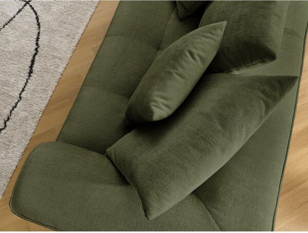 Divano verde con rivestimento in ciniglia 237 cm Whesley – Bobochic Paris