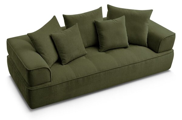 Divano verde con rivestimento in ciniglia 237 cm Whesley – Bobochic Paris