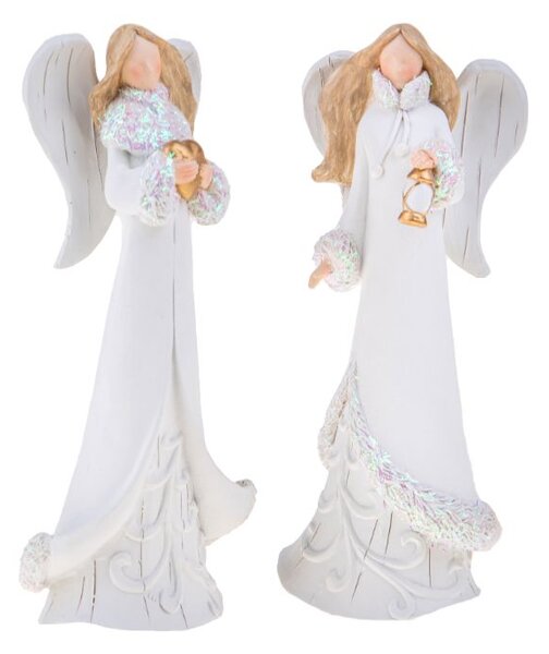 Set 2 Statuine Angeli 22 cm in Resina