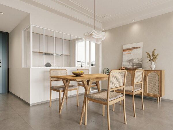 Vetrata angolare L210 x L60 x H105 in Alluminio termolaccato Stile atelier Bianco - BAYVIEW