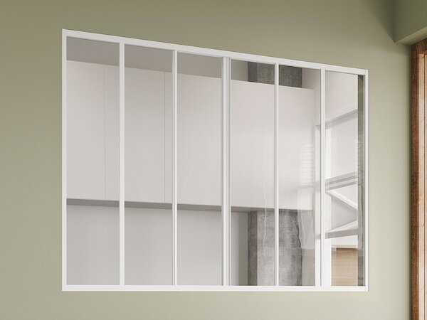 Vetrata scorrevole 180 x 130 cm (L x H) in Alluminio termolaccato Bianco - RAVENA
