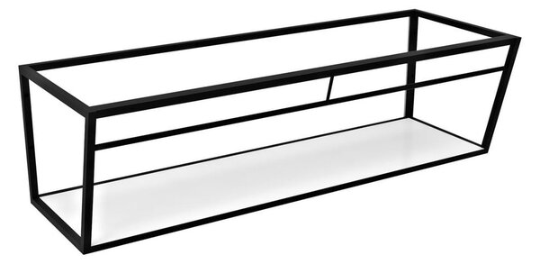Scaffale da sotto lavabo bianco/nero in metallo da appendere 218x40 cm Aruba – Sapho