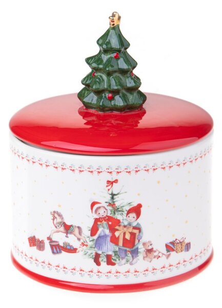Barattolo Natalizio Contenitore Ø 15 cm in Ceramica
