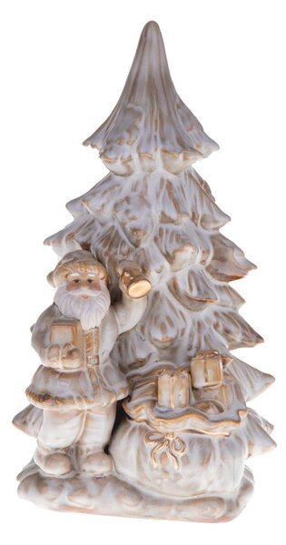 Statuina Babbo Natale 37,5 cm in Porcellana Bianco