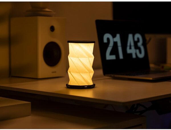 Decorazione luminosa bianca/nera con ricarica USB portatile ø 8 cm Twist – Gingko