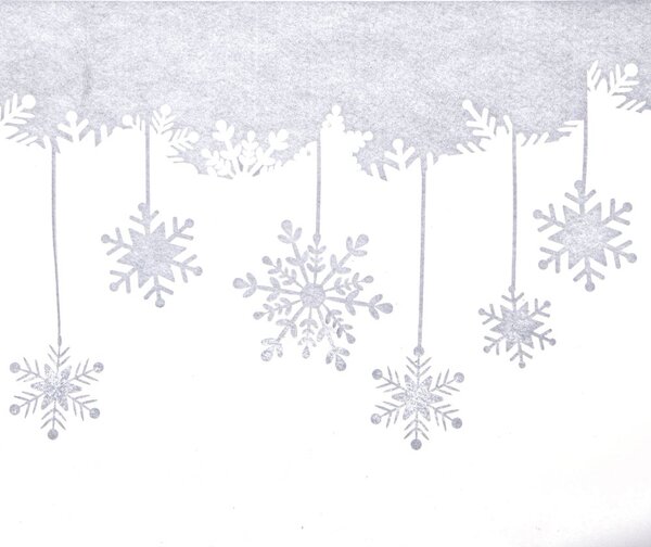 Set 3 Decori per Finestra Fiocchi di Neve 19 cm Bianco
