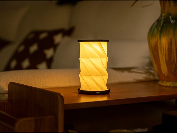 Decorazione luminosa bianca/nera con ricarica USB portatile ø 8 cm Twist – Gingko