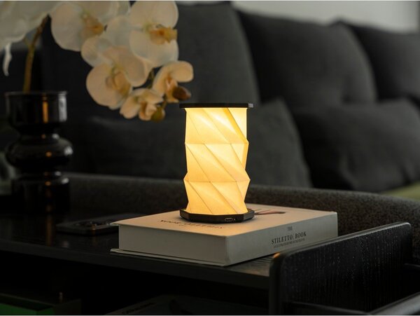 Decorazione luminosa bianca/nera con ricarica USB portatile ø 8 cm Twist – Gingko