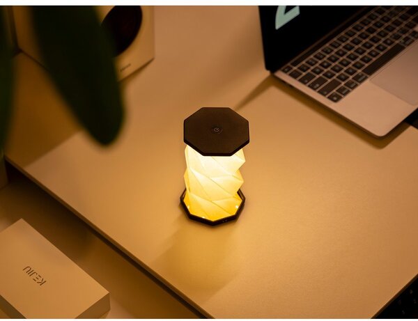Decorazione luminosa bianca/nera con ricarica USB portatile ø 8 cm Twist – Gingko