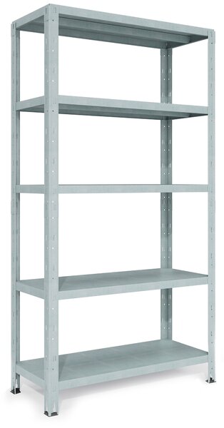 Scaffale in Metallo ad Incastro 5 Ripiani 100x40xh188 cm Crosser Firenze Zincato