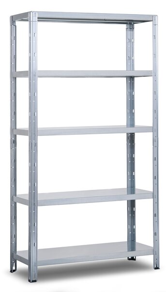 Scaffale in Metallo ad Incastro 5 Ripiani 120x50xh188 cm Crosser Zincato