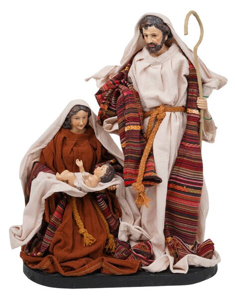 Natività Giuseppe Maria e Gesù Bambino H33 cm in Resina