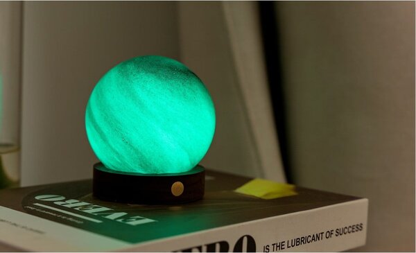 Decorazione luminosa marrone scuro con ricarica USB ø 8 cm Sand Storm – Gingko
