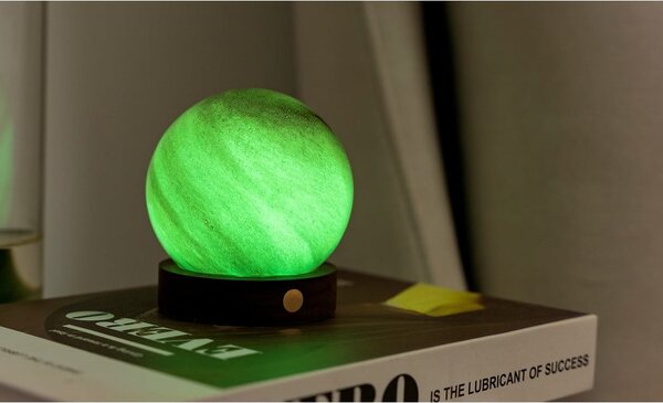 Decorazione luminosa marrone scuro con ricarica USB ø 8 cm Sand Storm – Gingko