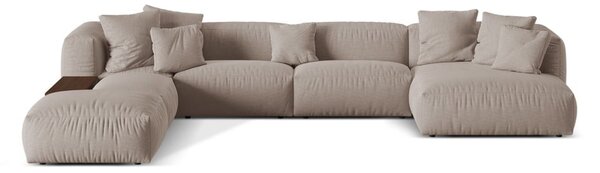 Divano angolare componibile beige (angolo sinistro/U) Martina - Micadoni Home