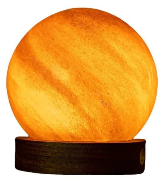 Decorazione luminosa marrone scuro con ricarica USB ø 8 cm Sand Storm – Gingko