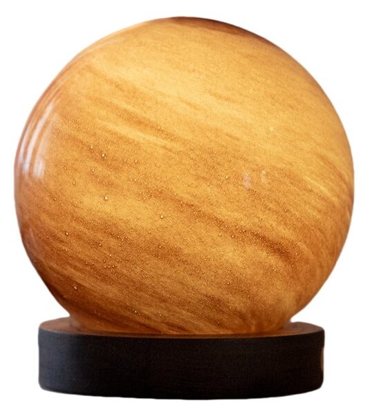 Decorazione luminosa marrone scuro con ricarica USB ø 8 cm Sand Storm – Gingko