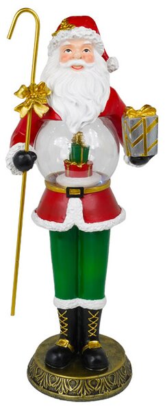 Babbo Natale Carillon H45 cm in Resina con Musica e Luci