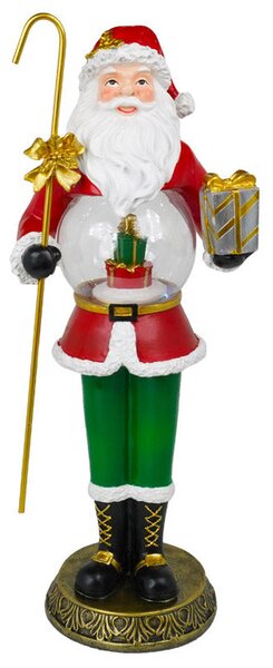 Babbo Natale Carillon H45 cm in Resina con Musica e Luci
