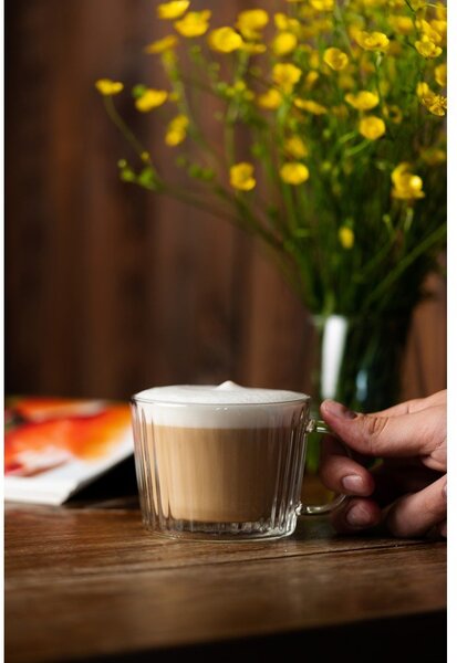 Tazzine in set per cappuccino in vetro 2 pz 250 ml Livio Duo – Vialli Design