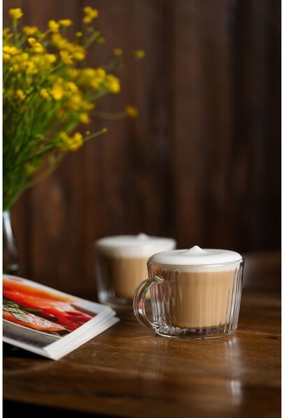 Tazzine in set per cappuccino in vetro 2 pz 250 ml Livio Duo – Vialli Design